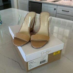 Jessica Simpson Winsty Tan Wedge Sandals Heels , Size 7, in Good Condition